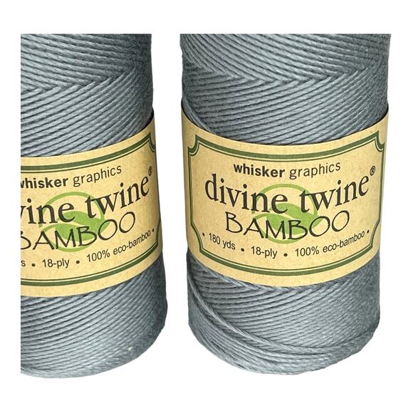 NEW Pack (2) Bakers Twine 100% ECO BAMBOO 180 Yards 18 PLY Gray String NWT - Picture 2 of 4